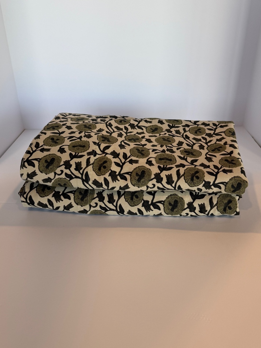 West Elm Olive Laney Floral Curtain Green Floral Drapery 2 Panels 48”x108” each - Picture 11 of 11